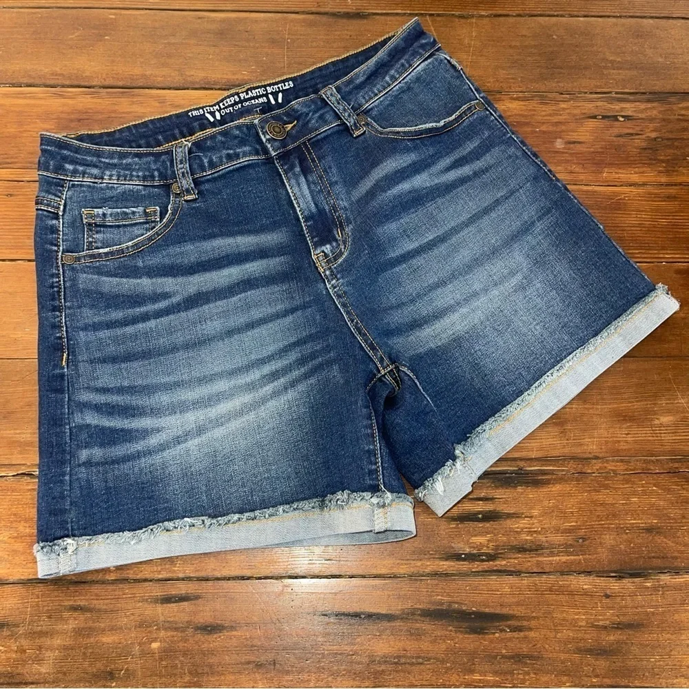 Grace & Lace Blue Jean Shorts with Rolled Hem